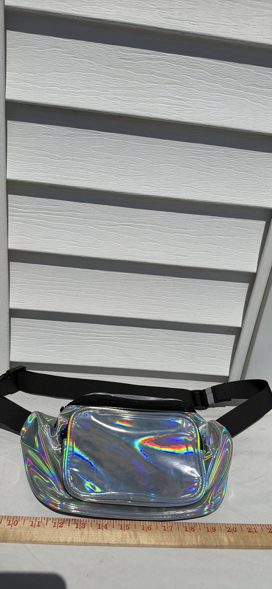 Holographic Waist Bag with Adjustable Strap - image 3 of 7
