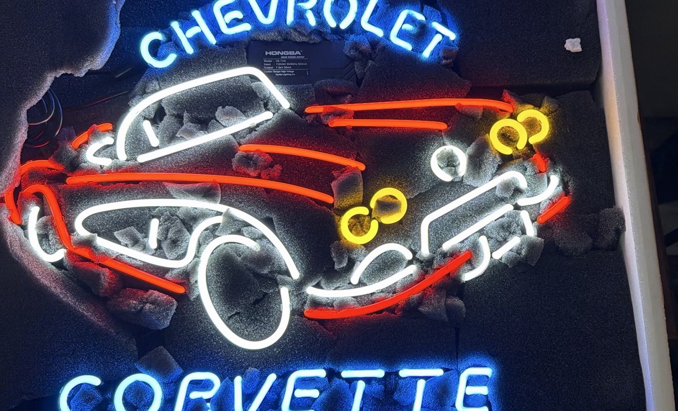Retro Chevrolet Corvette Light Up Neon Sign - image 19 of 20