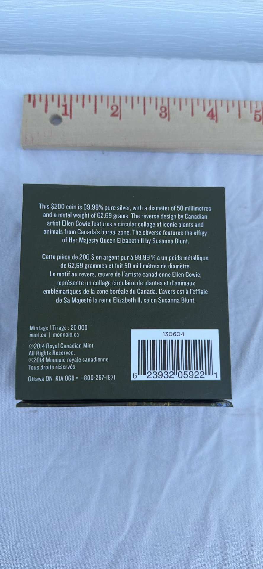 Royal Canadian Mint $200 Silver Coin in Presentation Box 2014 - image 6 of 15