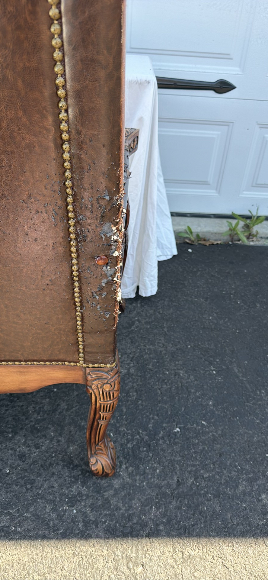 Vintage Upholstered Wooden Armchair - image 14 of 16
