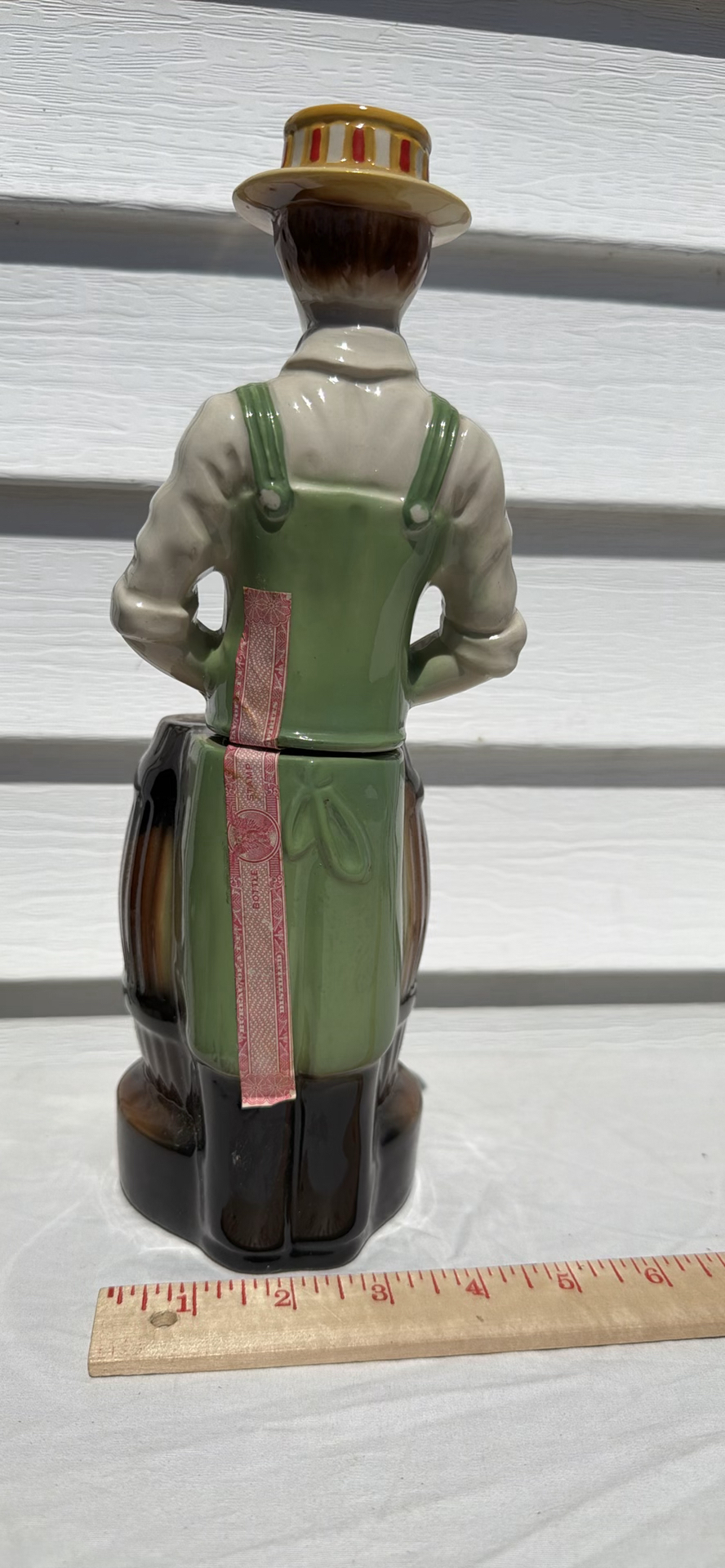 Vintage 1981 Beam Bourbon Whiskey Vons 75th Anniversary Ceramic Decanter - image 6 of 9