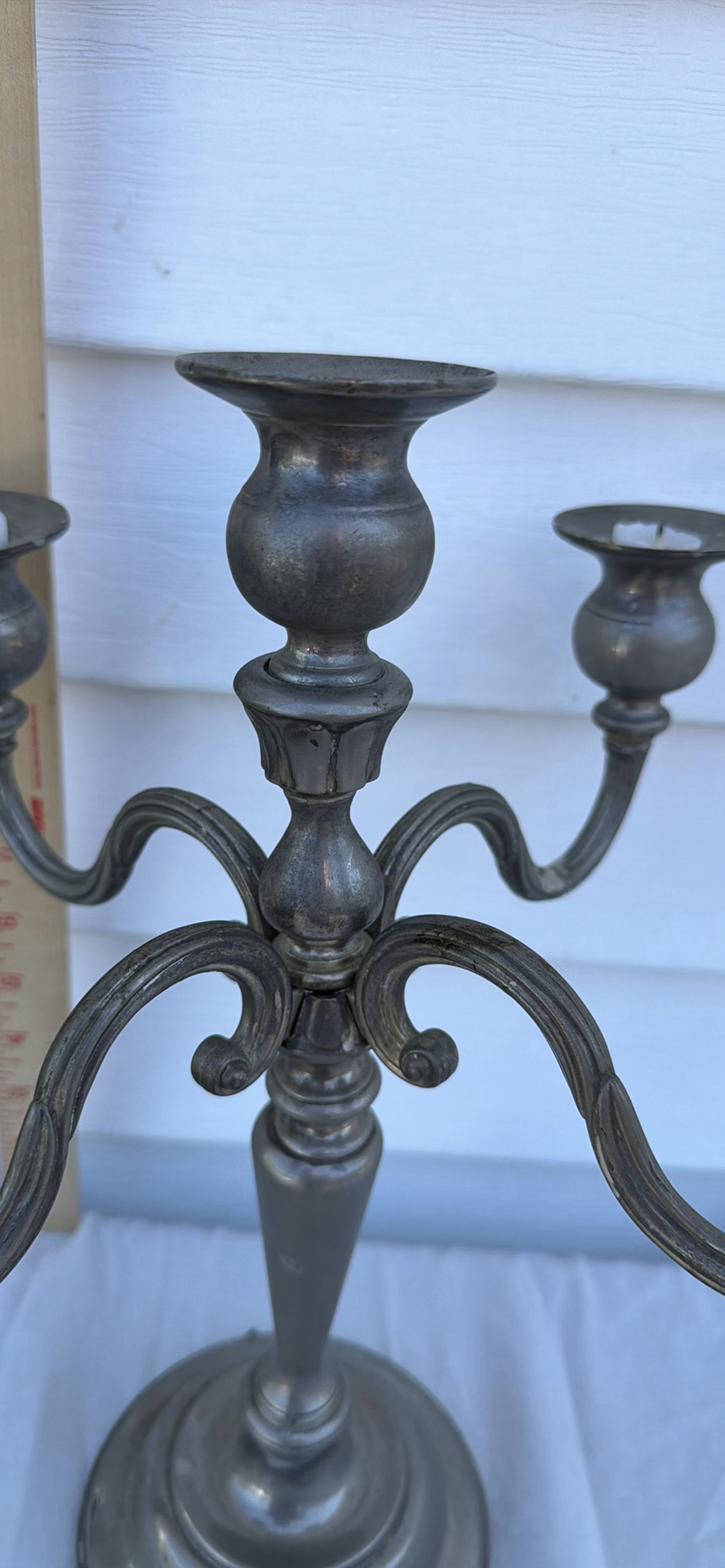 Vintage Five-Arm Metal Candelabra - image 4 of 7