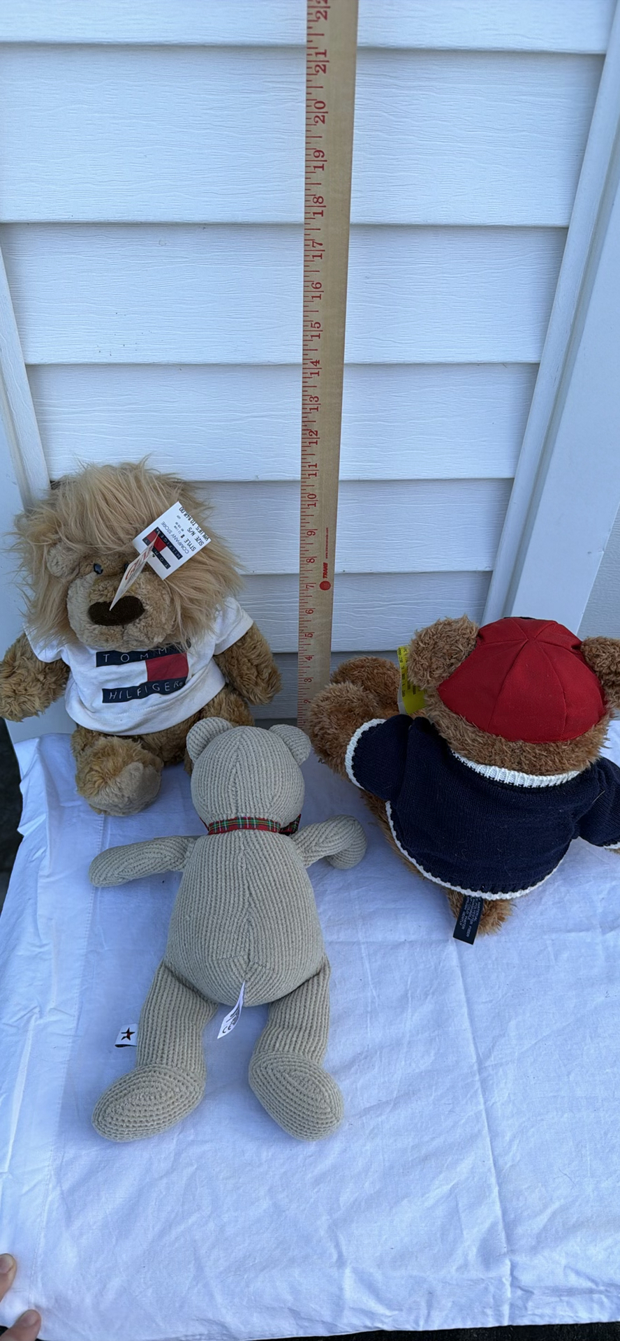 Two Tommy Hilfiger Stuffed Teddy Bears And One Tommy Hilfiger Stuffed Lion (Gund) - image 3 of 4