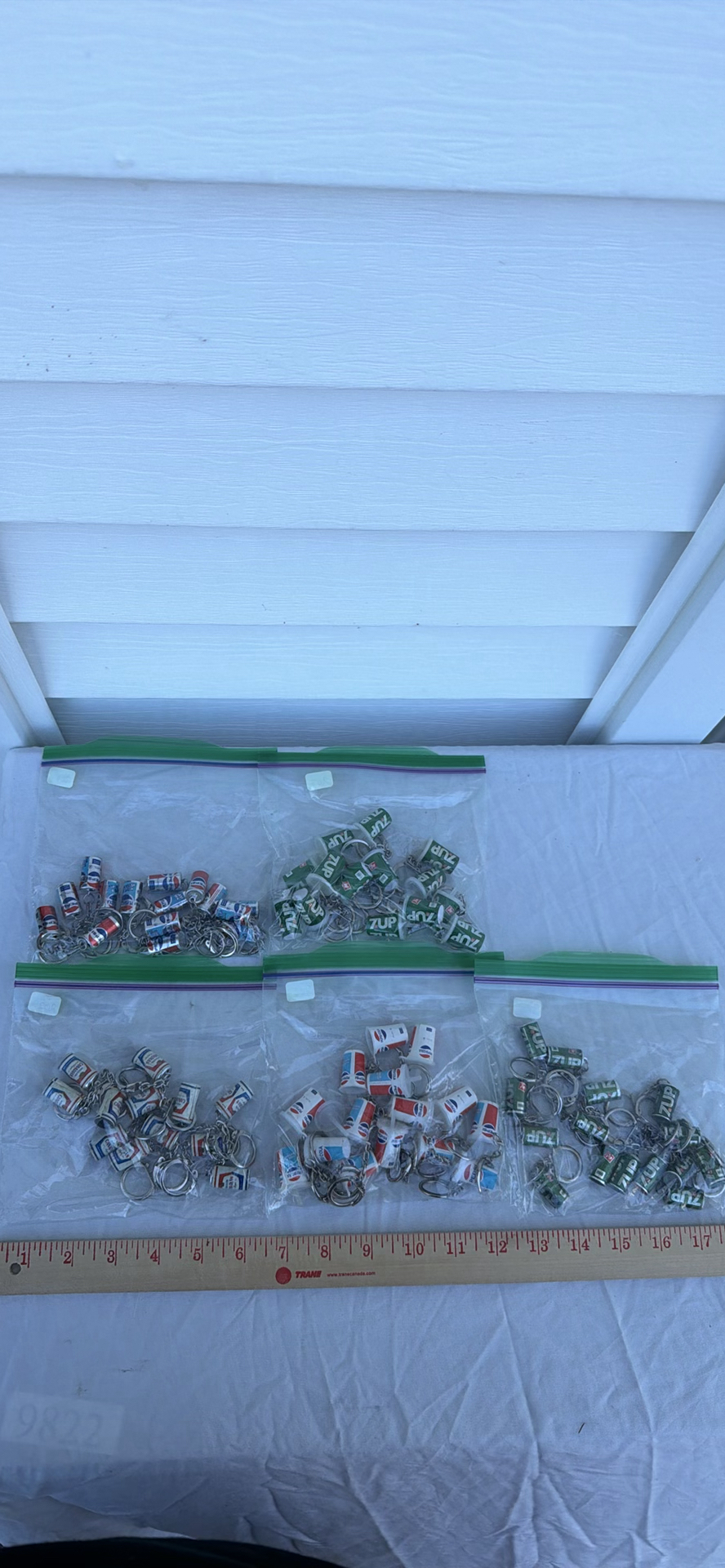 Assorted Miniature Soda Can Keychains - Pepsi, 7UP, Molson Canadian - image 1 of 6