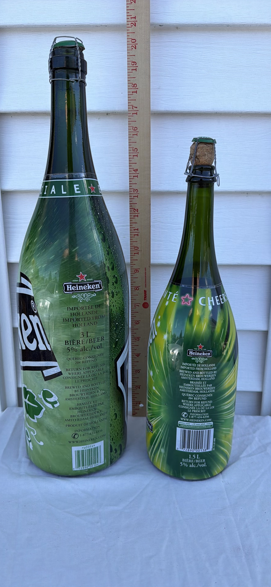 Two Large-Format Heineken Beer Bottles - image 5 of 8