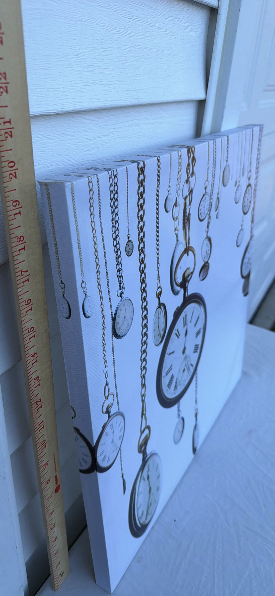 Canvas Wall Art with Hanging Pocket Watches - image 2 of 5
