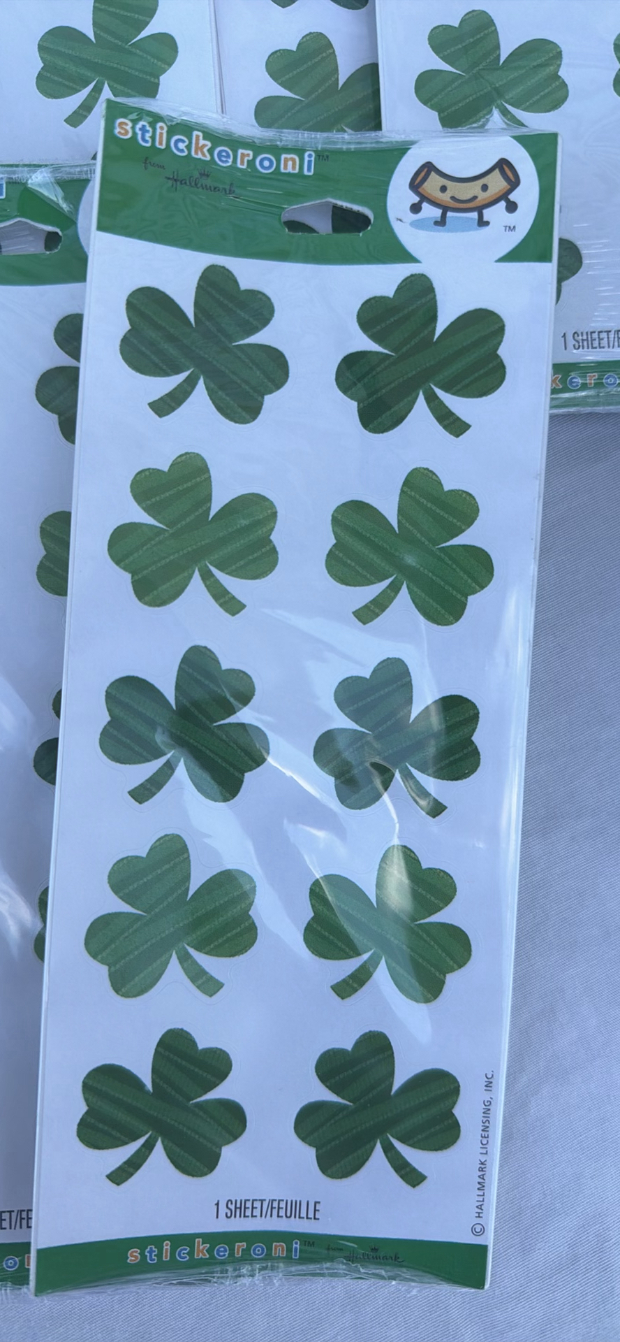 St. Patrick’s Day Leprechaun Decorations, Shamrock Lace Doilies, Shamrock Stickers, and Green Hats - image 5 of 11