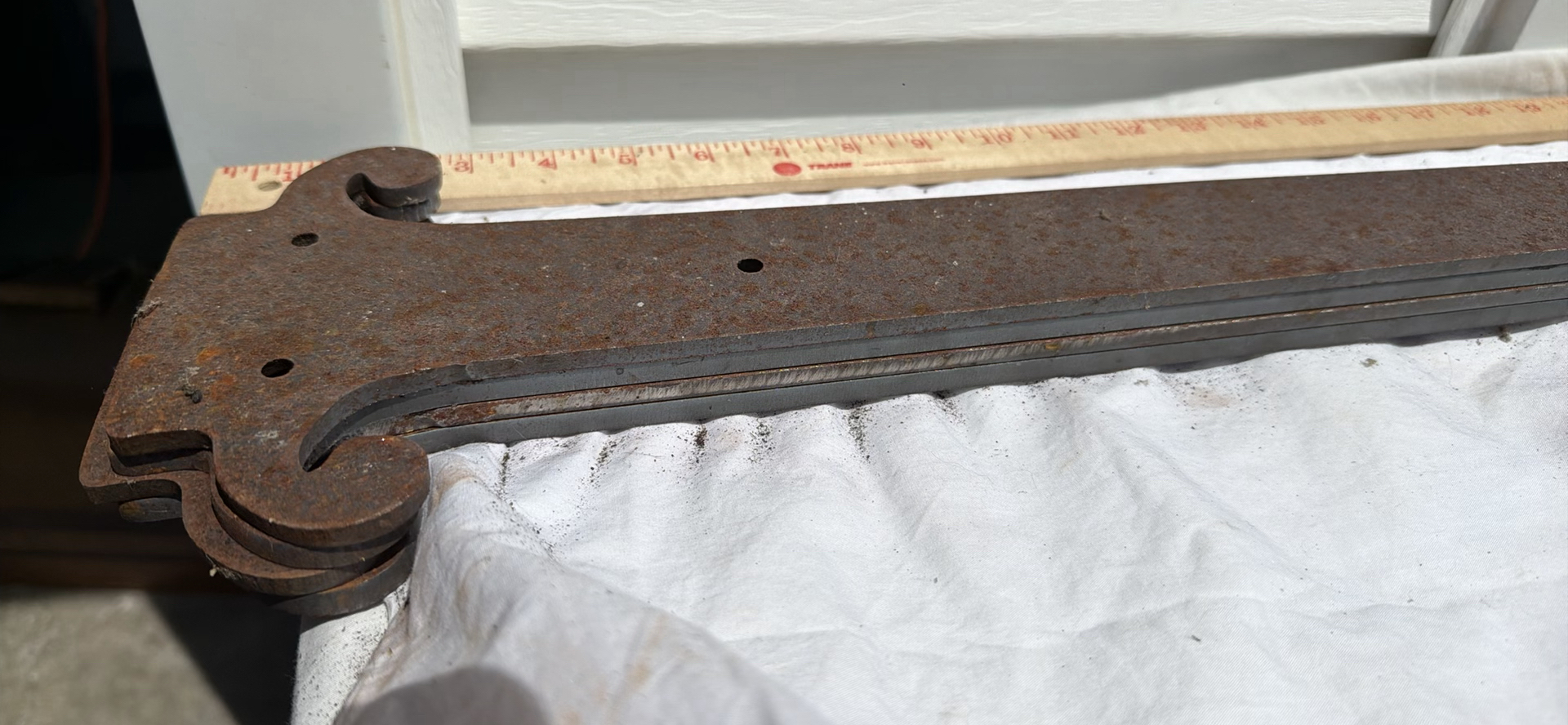 Four Wrought Iron Decorative Strap Hinges - image 5 of 6