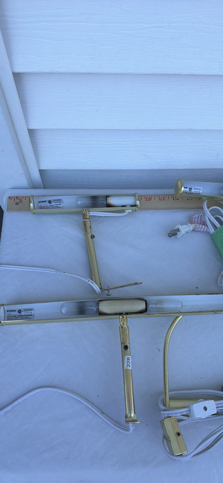 Brass Wall-Mounted Picture Lights - image 6 of 9