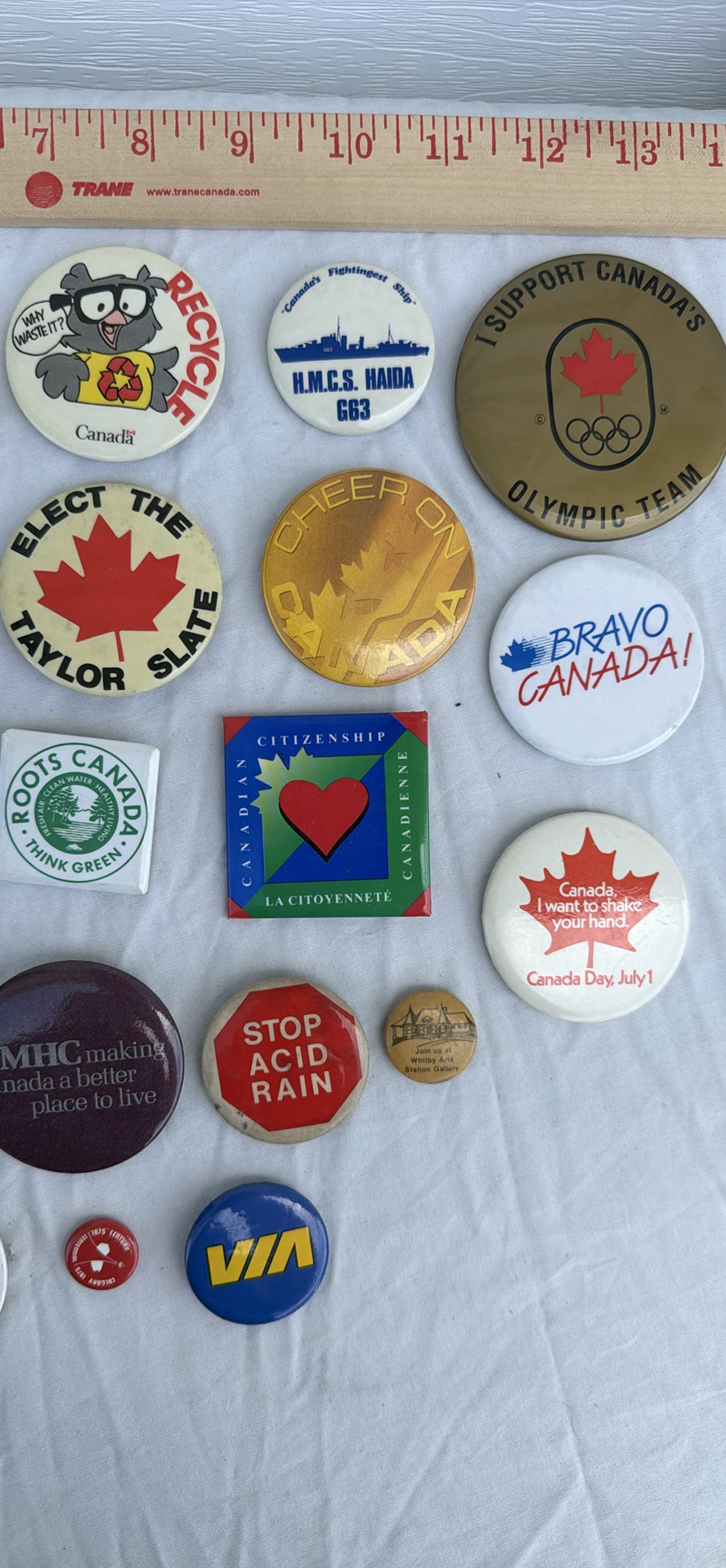 Assorted Canadian Pinback Buttons and Badges - image 3 of 5