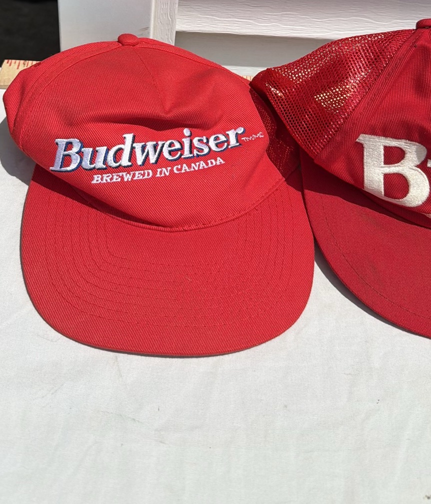 Three Budweiser Branded Baseball Caps - image 2 of 8