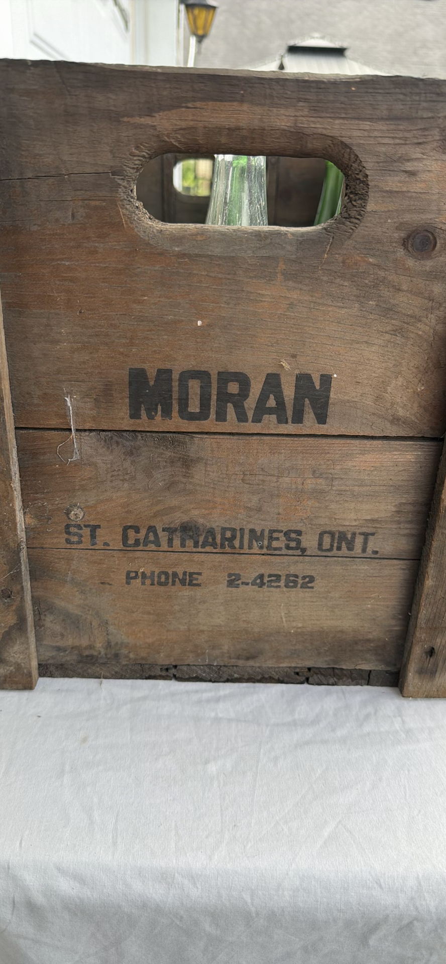 Vintage Wooden Soda Bottle Crate with Glass Soda Bottles MORAN St. Catharines - image 6 of 20