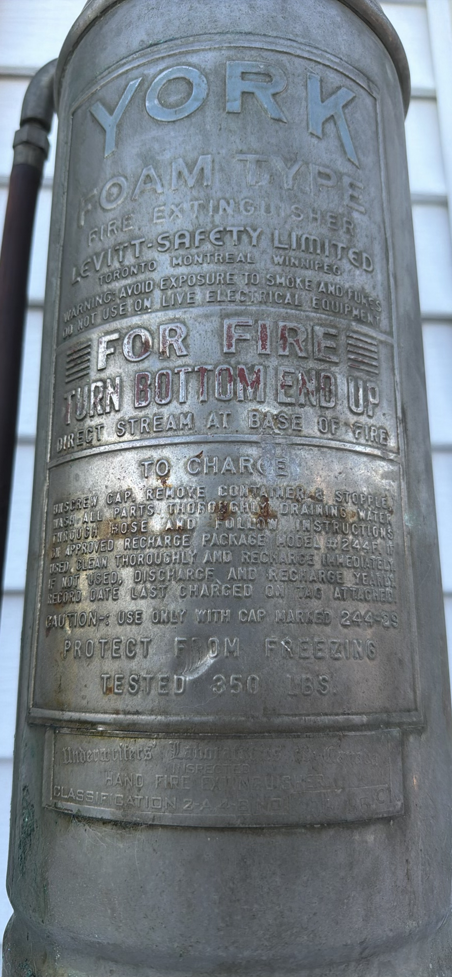 York Antique Foam Type Fire Extinguisher - image 2 of 5