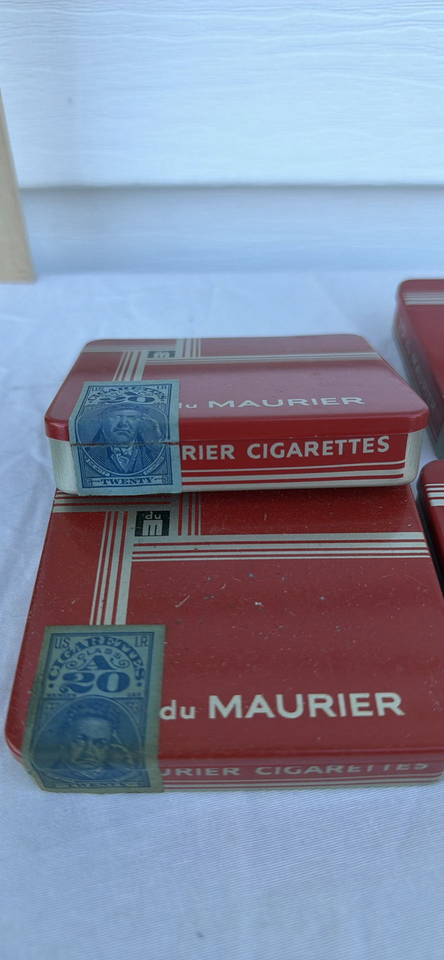 Six Vintage du Maurier Cigarette Tins - image 2 of 6