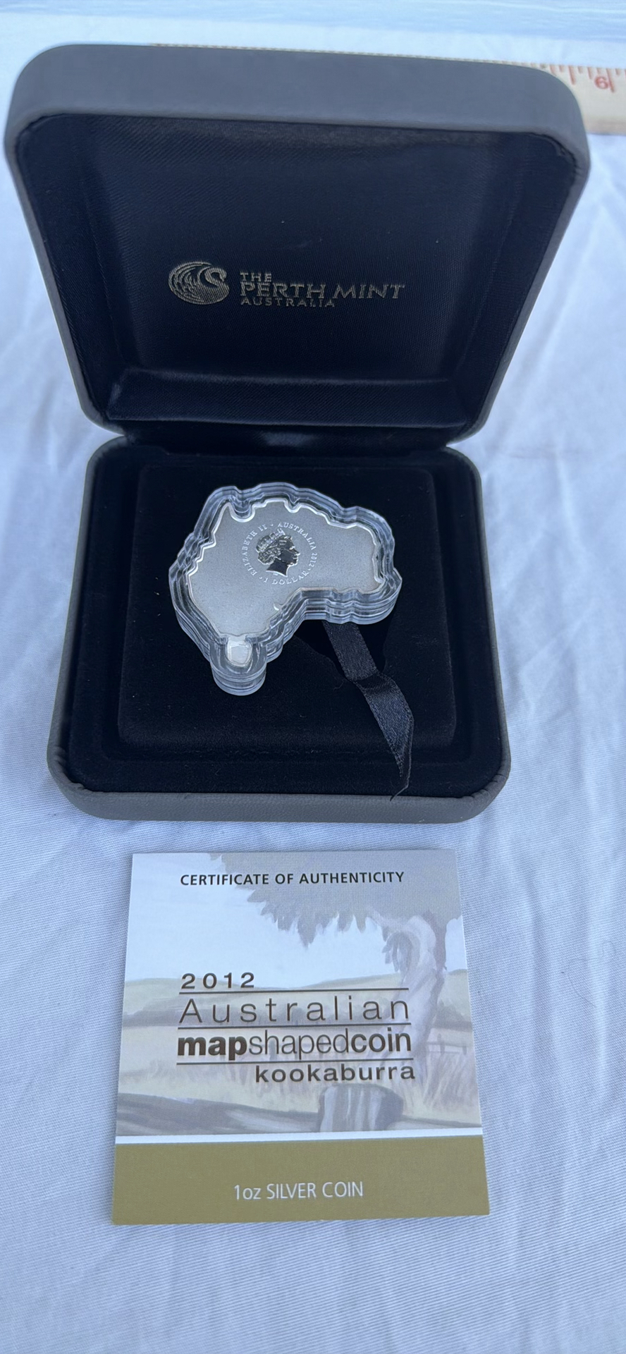 2012 Perth Mint Australian Map-Shaped Kookaburra 1 oz Silver Coin with Packaging - image 9 of 9