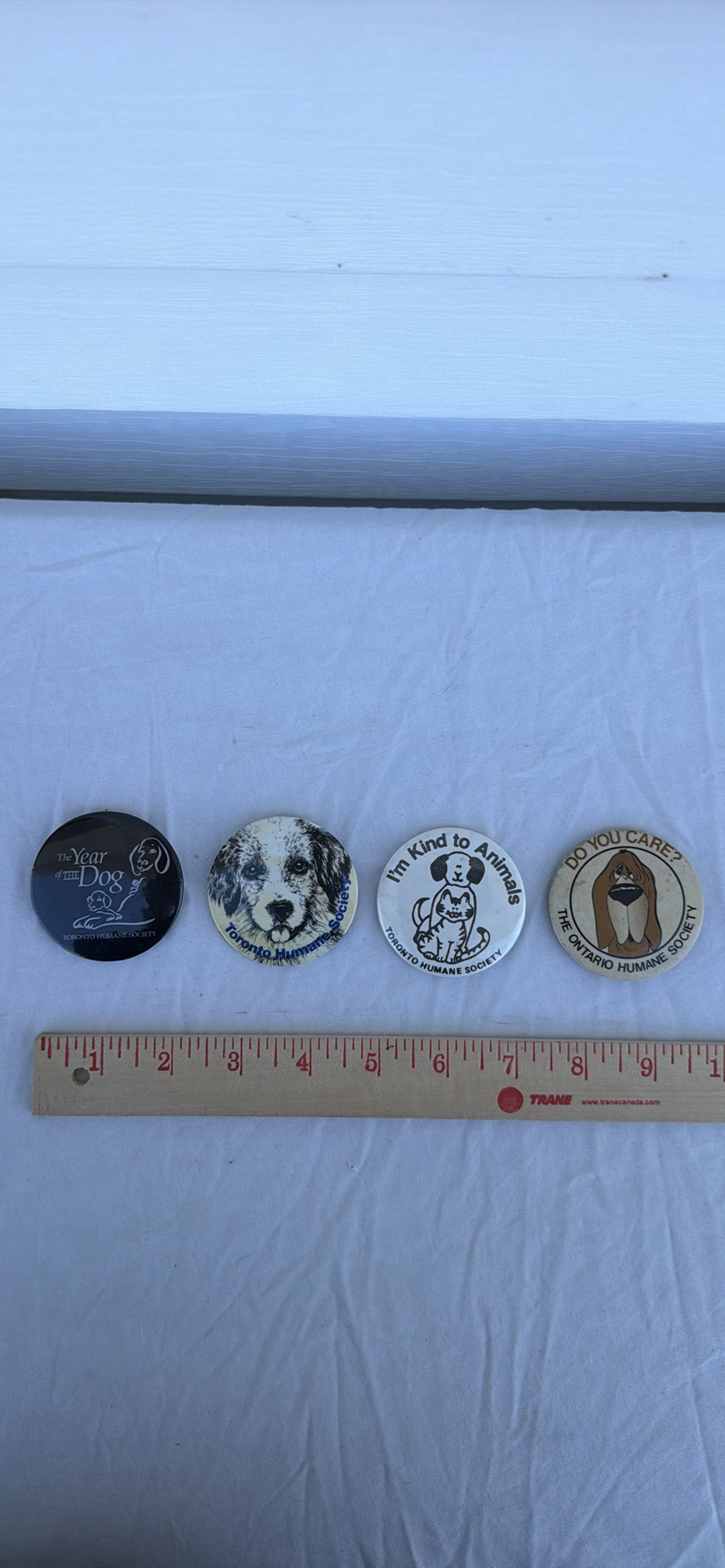 Four Humane Society Animal-Themed Pinback Buttons - image 1 of 4