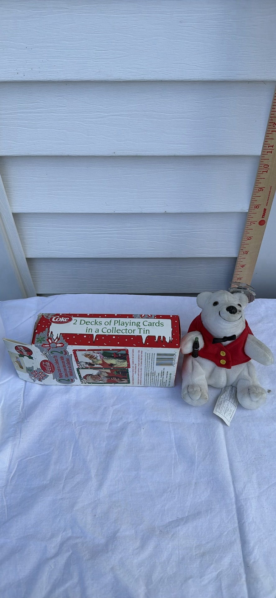 Coca-Cola Playing Card Collector Tin and Polar Bear Plush - image 3 of 3