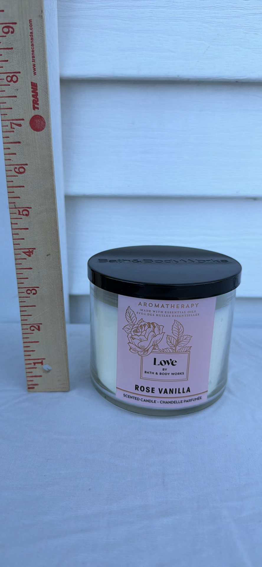 Bath & Body Works Aromatherapy Love Rose Vanilla Scented Candle with Lid - image 1 of 4