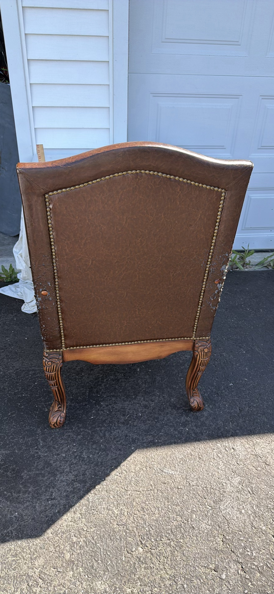 Vintage Upholstered Wooden Armchair - image 12 of 16
