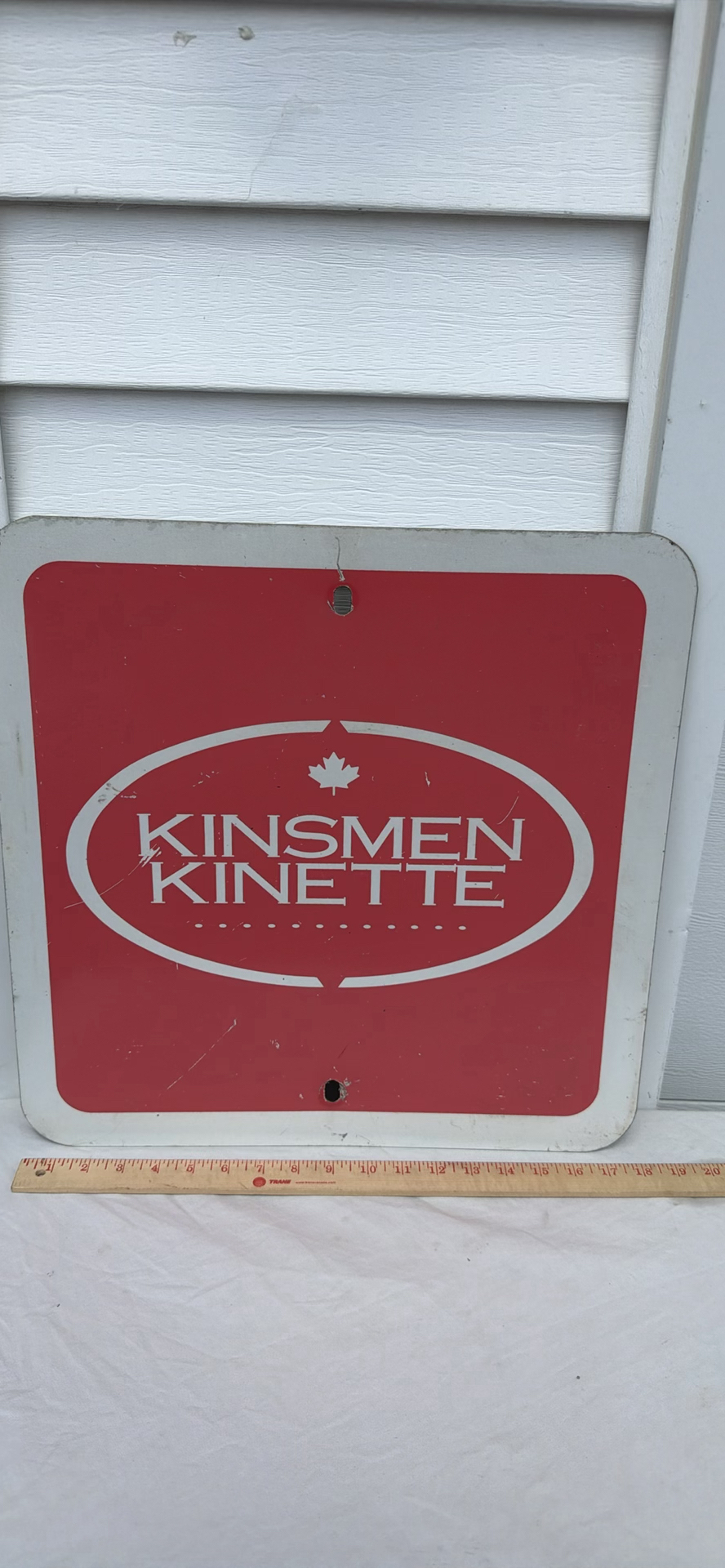 Kinsmen Kinette Metal Road Sign - image 1 of 8