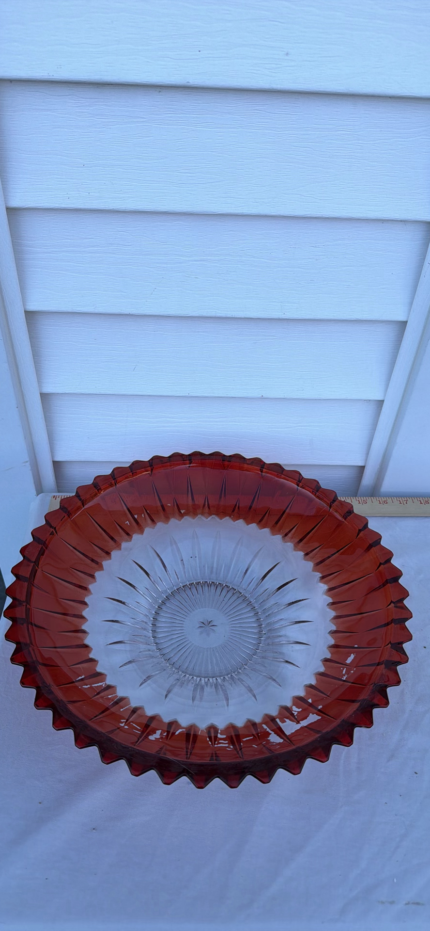 Red Glass Serving Bowl and Decorative Glass Artificial Cherries - image 2 of 9