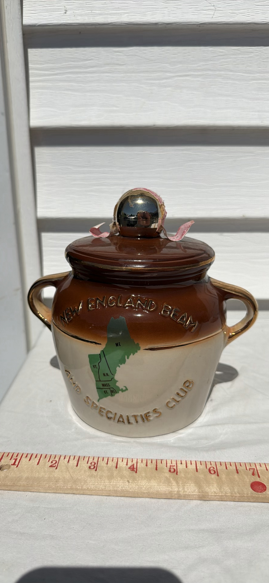 Vintage 1980 Jim Beam The Beam Pot Decanter - image 4 of 7