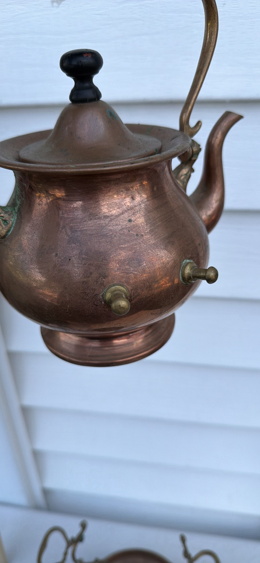 Antique Copper Teapot On Stand With Burner 1892 Patent S&Co. - image 23 of 23
