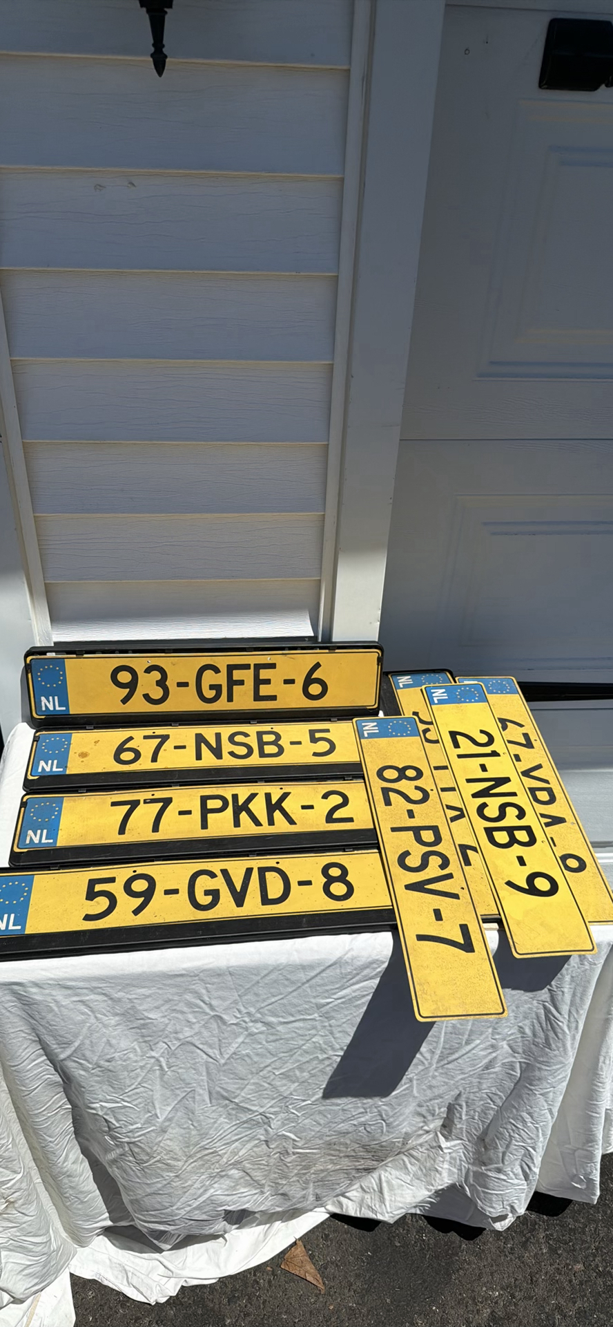 Assorted Reproduction Dutch EU License Plates and Plate Holders - image 3 of 7