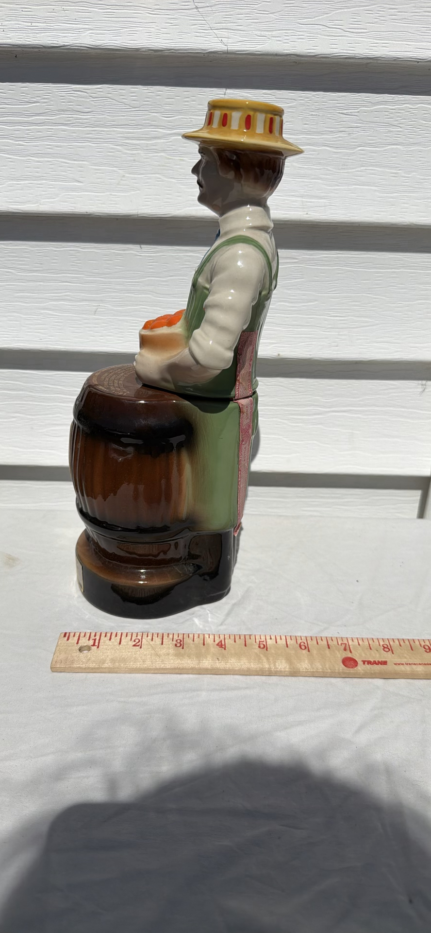 Vintage 1981 Beam Bourbon Whiskey Vons 75th Anniversary Ceramic Decanter - image 5 of 9