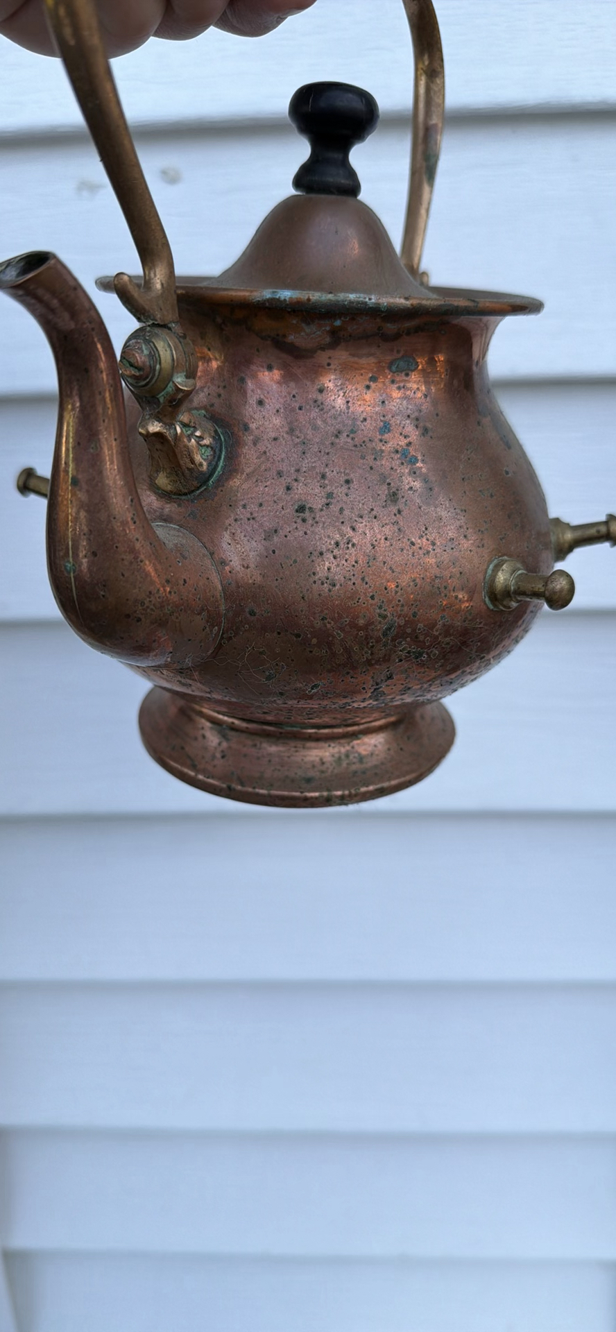 Antique Copper Teapot On Stand With Burner 1892 Patent S&Co. - image 22 of 23