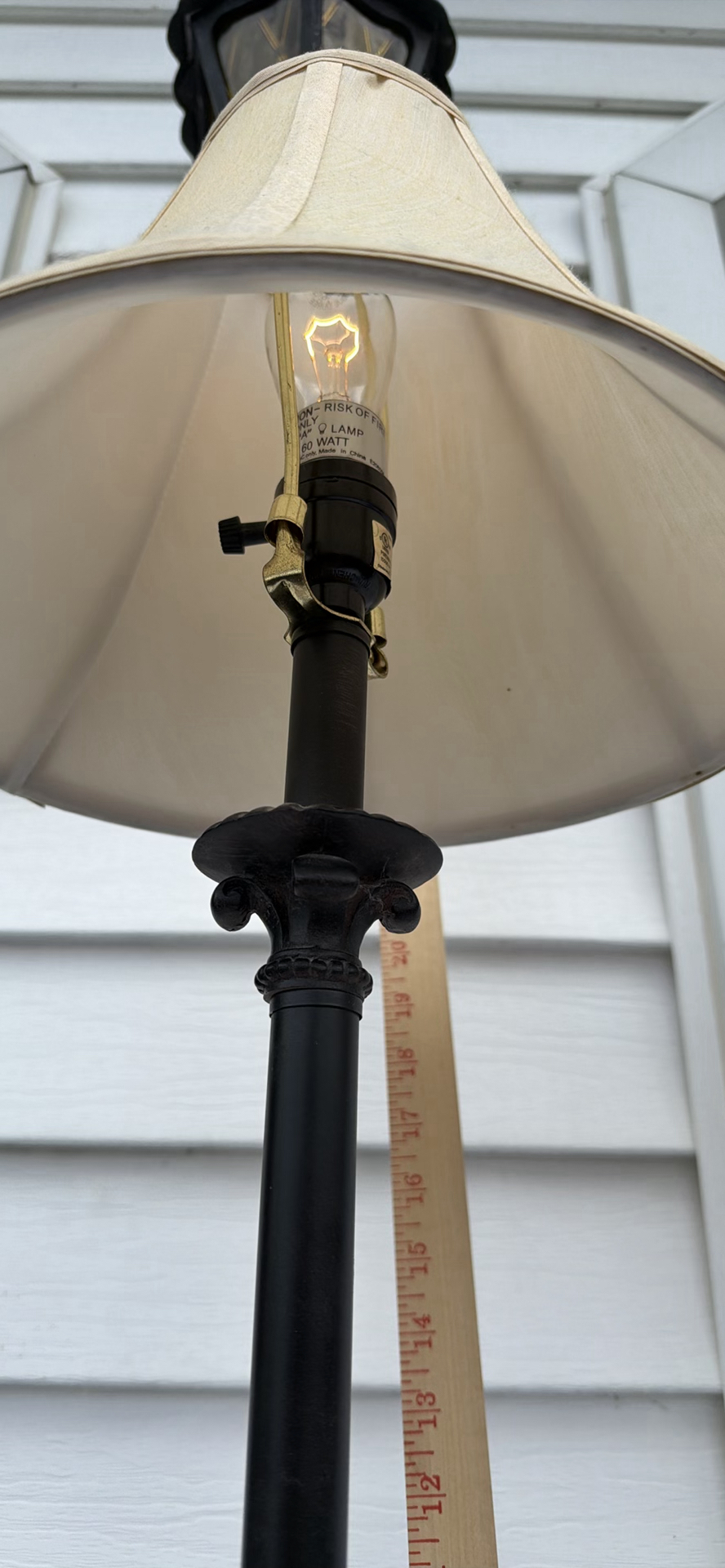 Pair of BOMBAY Table Lamps with Fabric Shades - image 2 of 5
