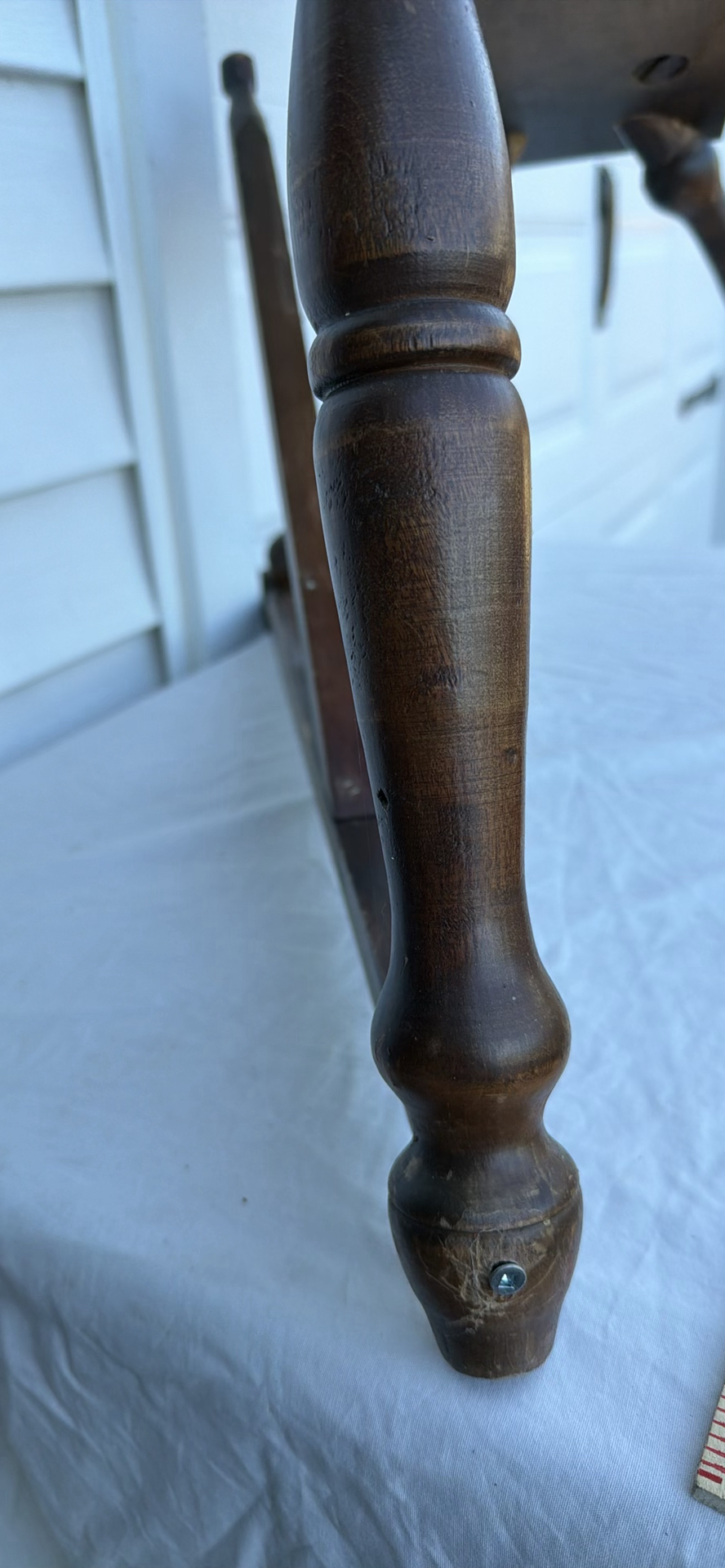 Vintage Wooden Spinning Wheel - image 9 of 15
