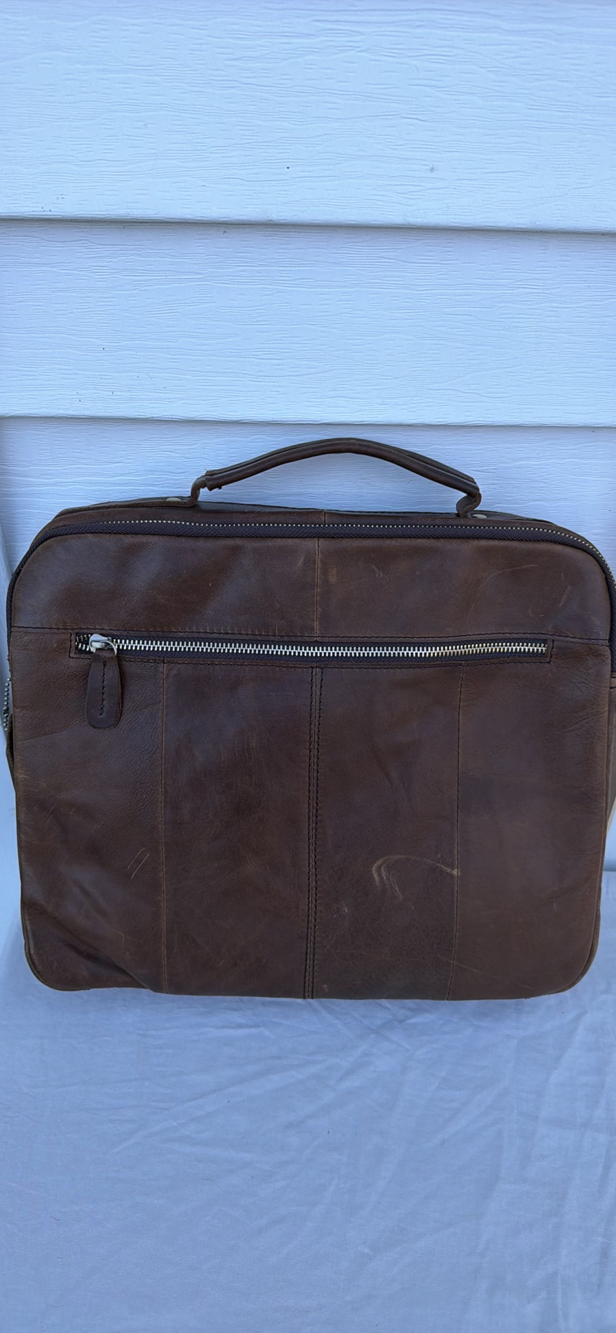 Brown Soft Leather Briefcase - image 6 of 16