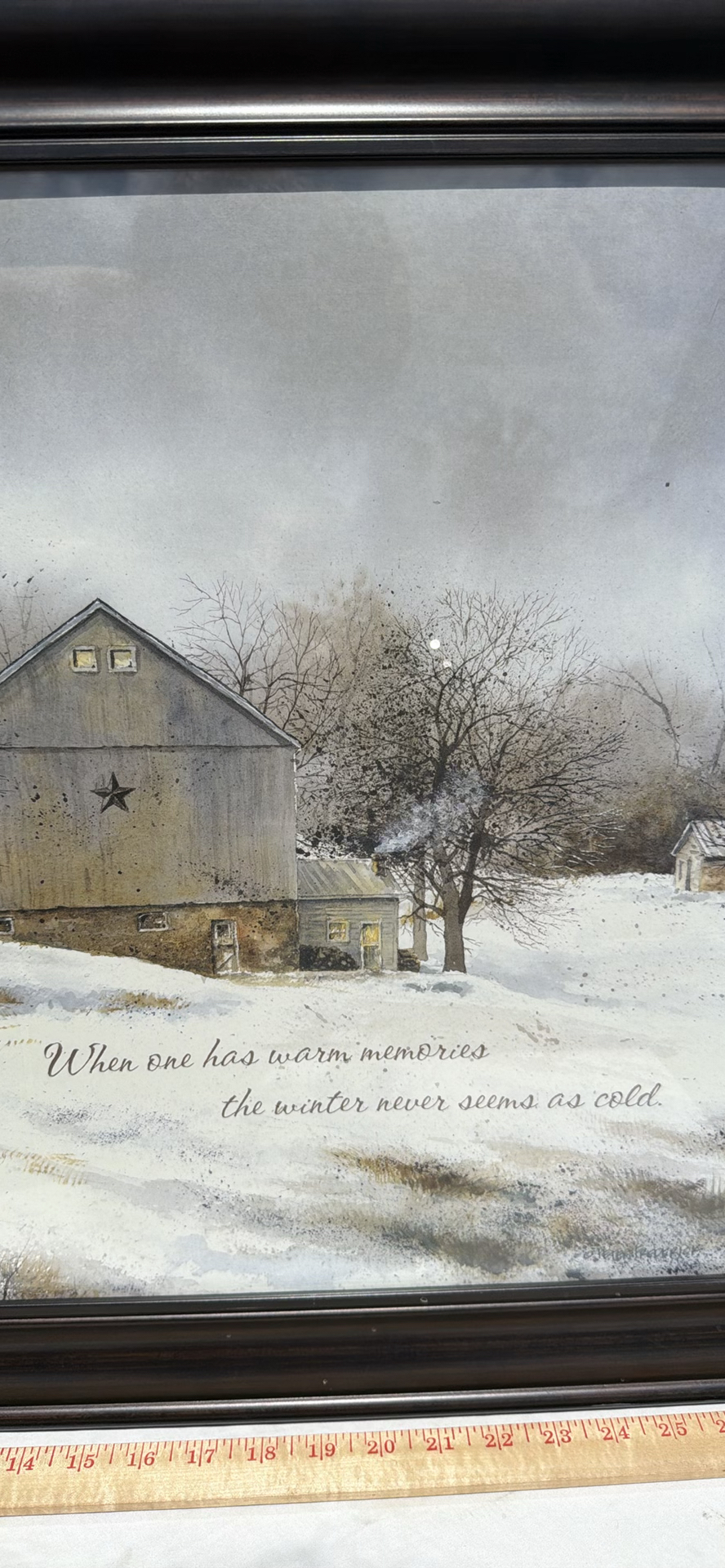 Framed Winter Farm Landscape Print - image 8 of 12