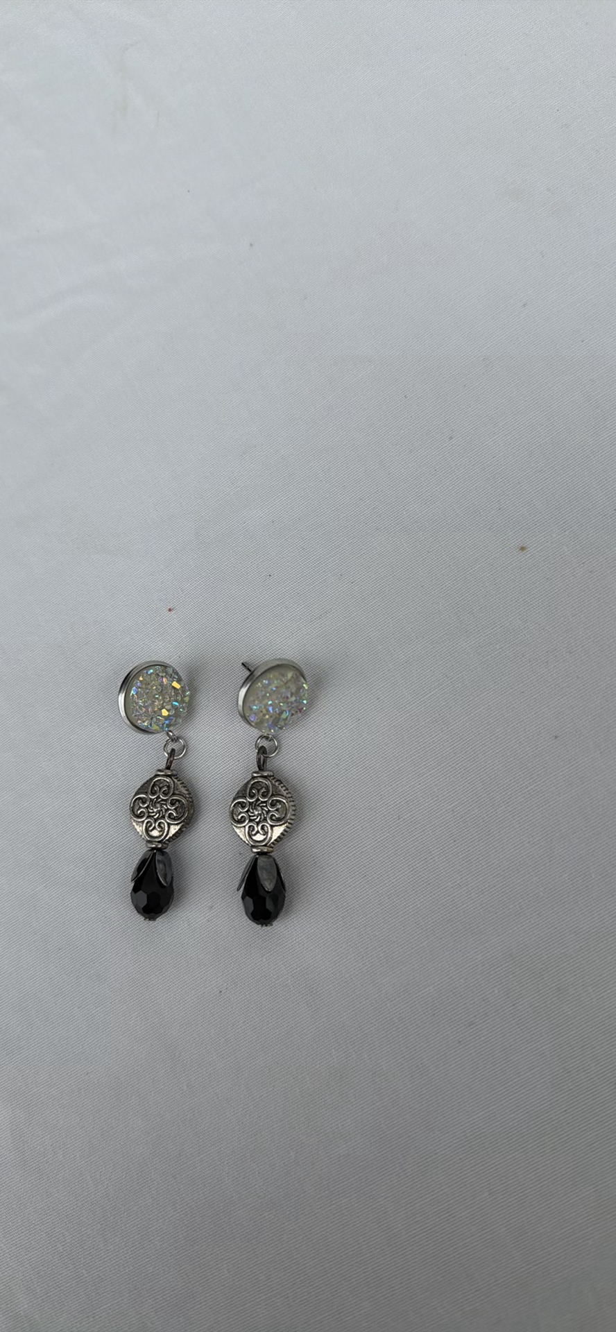 Four Assorted Pairs of Custom Dangle Earrings Handmade Costume Jewelry - image 5 of 5