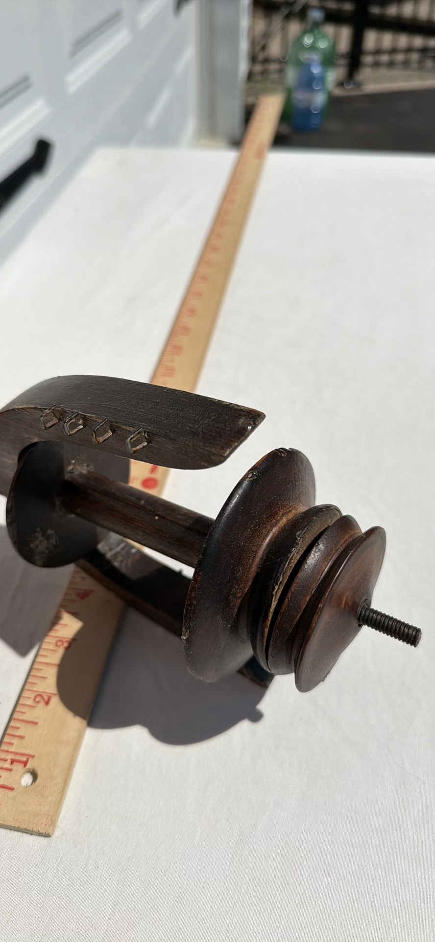 Vintage Wooden Spinning Wheel - image 15 of 15