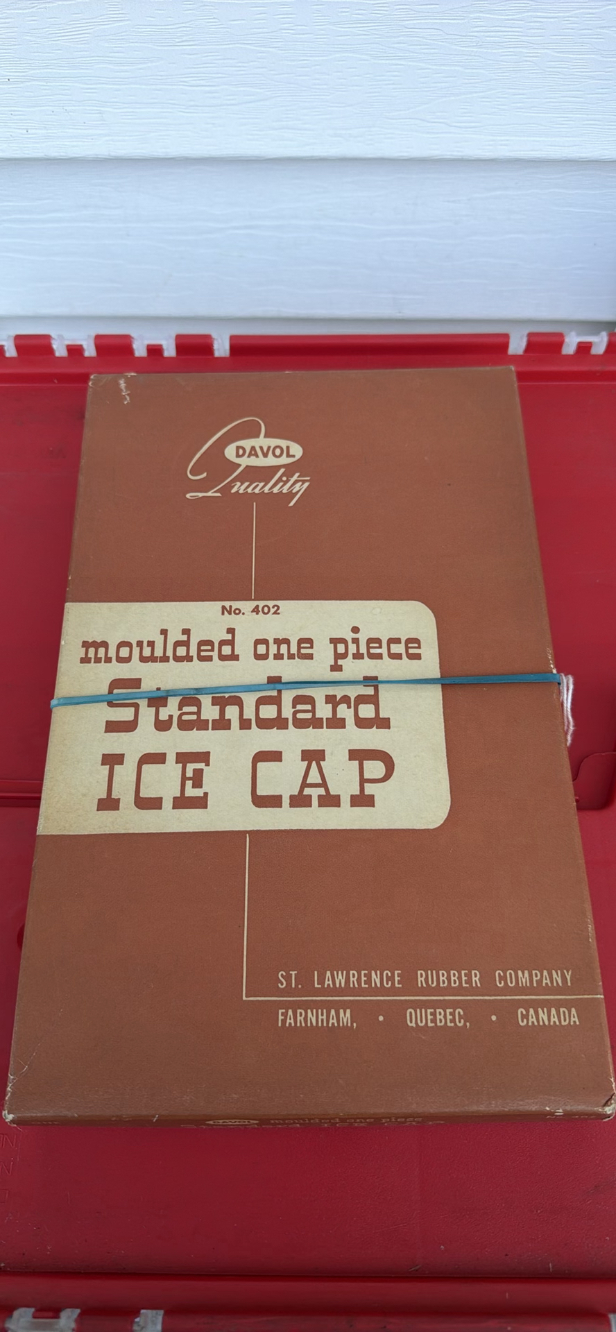 Plastic Storage Tote with Vintage Medical Tins and Rubber Ice Cap - image 3 of 17