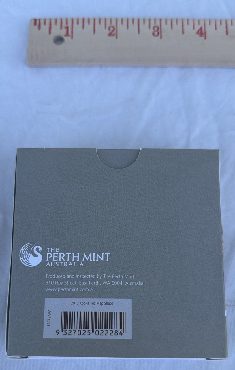 2012 Perth Mint Australian Map-Shaped Kookaburra 1 oz Silver Coin with Packaging - image 5 of 9