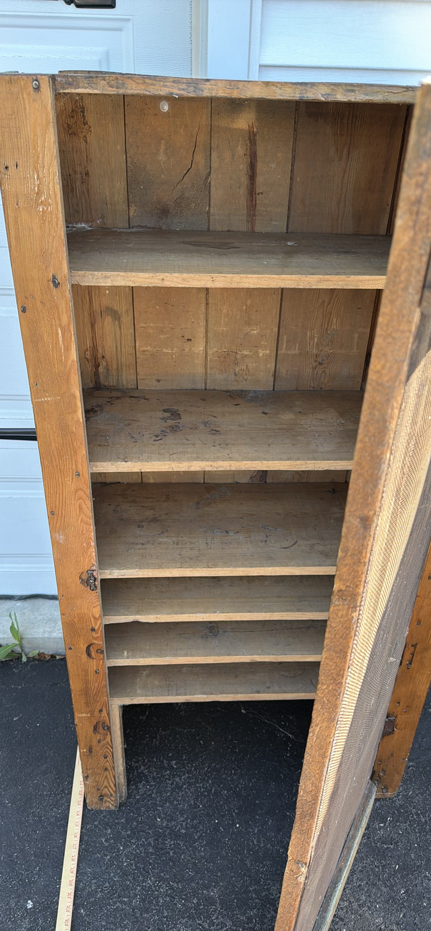 Antique Wooden Screen Door PIE SAFE with Wire Mesh - image 16 of 23