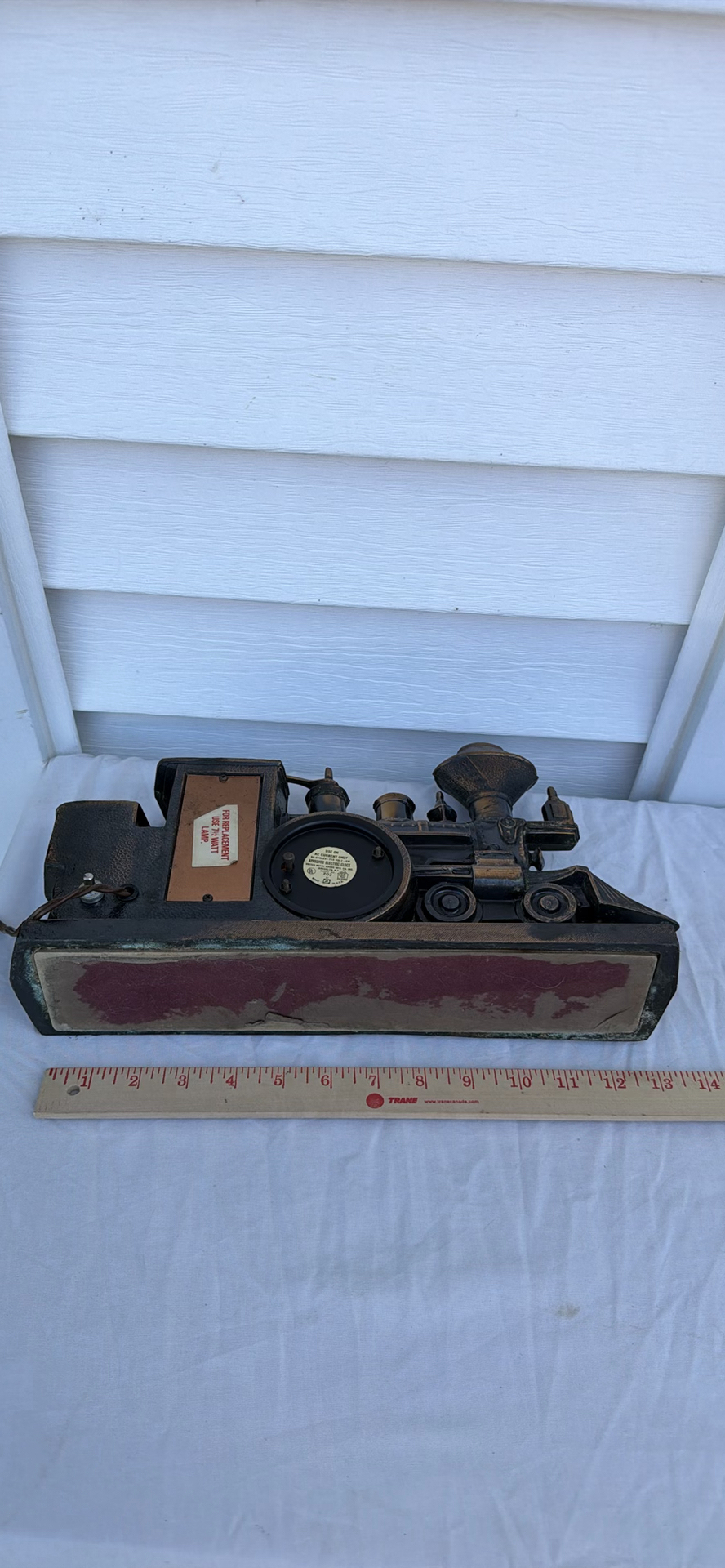 Vintage United Metal Goods Steam Locomotive-Style Mantel Clock, Model 703 - image 11 of 13