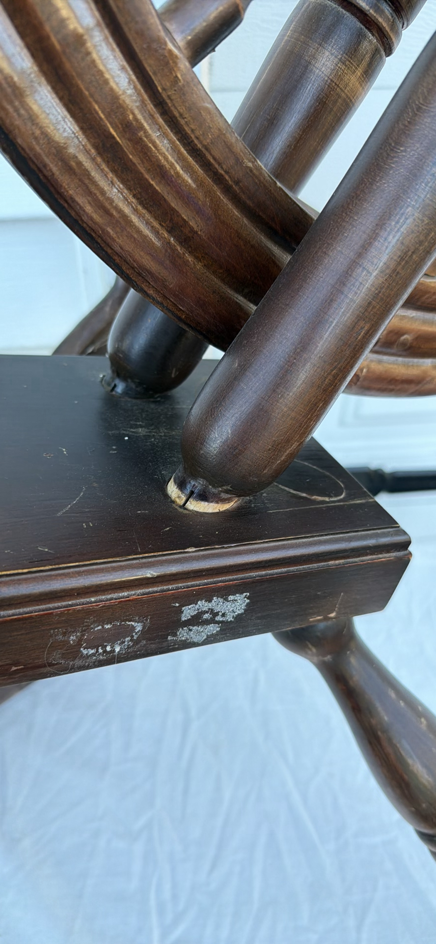 Vintage Wooden Spinning Wheel - image 6 of 15