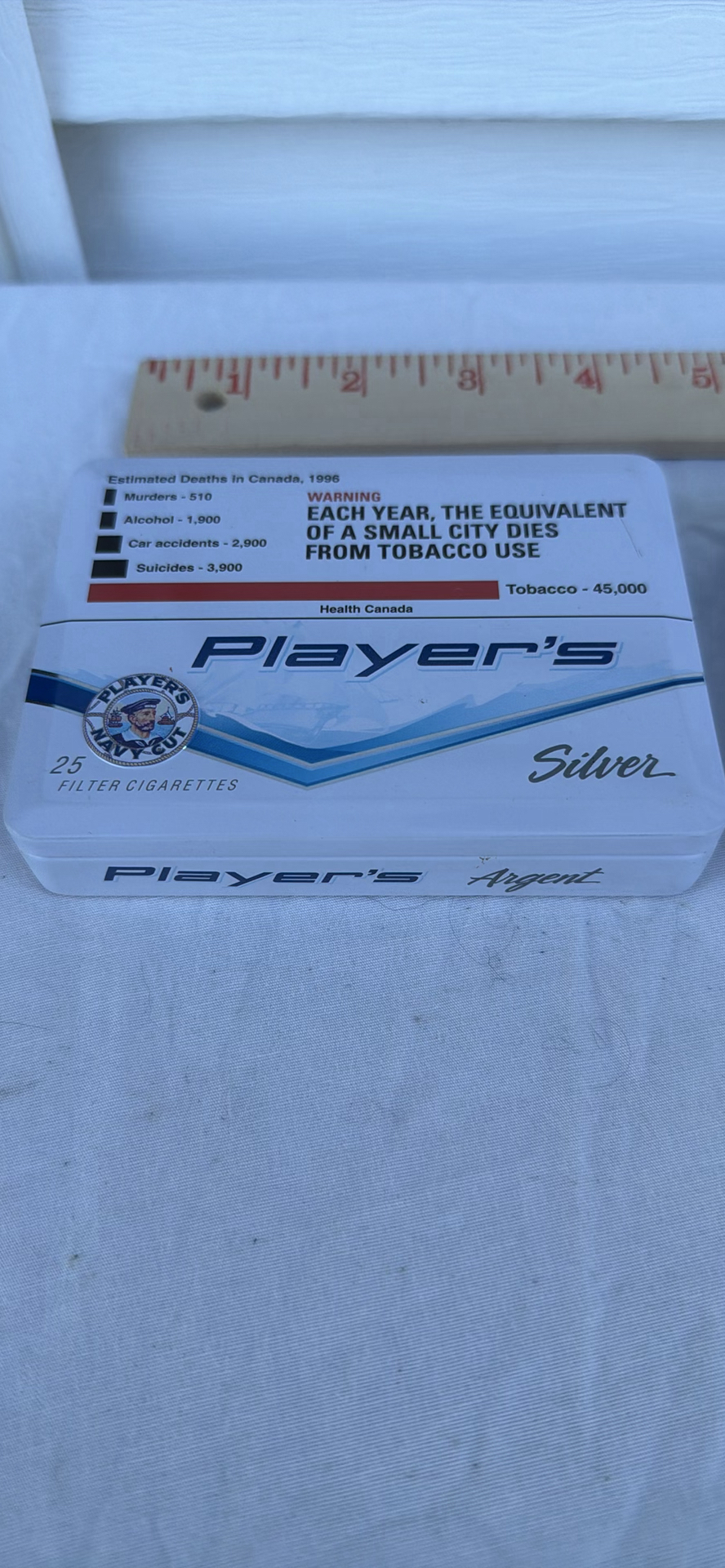 Two Player's Silver Cigarette Tins Circa 2002 Ltd Edition - image 2 of 5