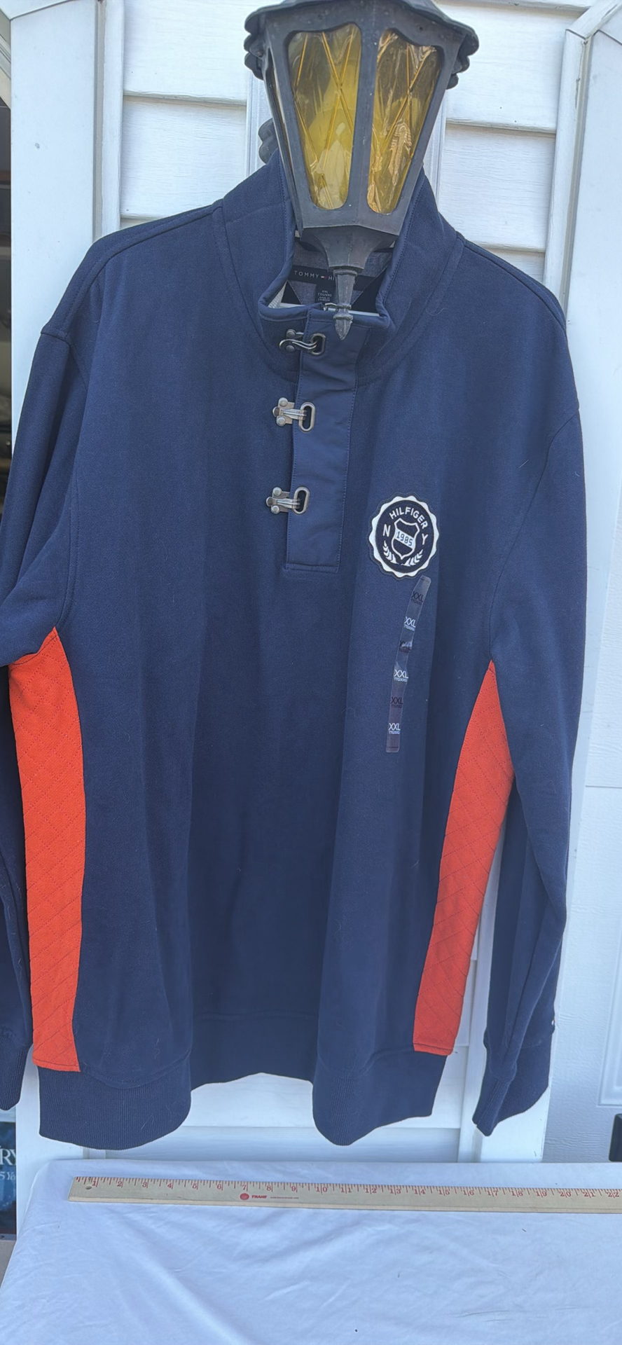 NWT Tommy Hilfiger Navy Pullover Sweatshirt XXL with Toggle Closures - image 2 of 8