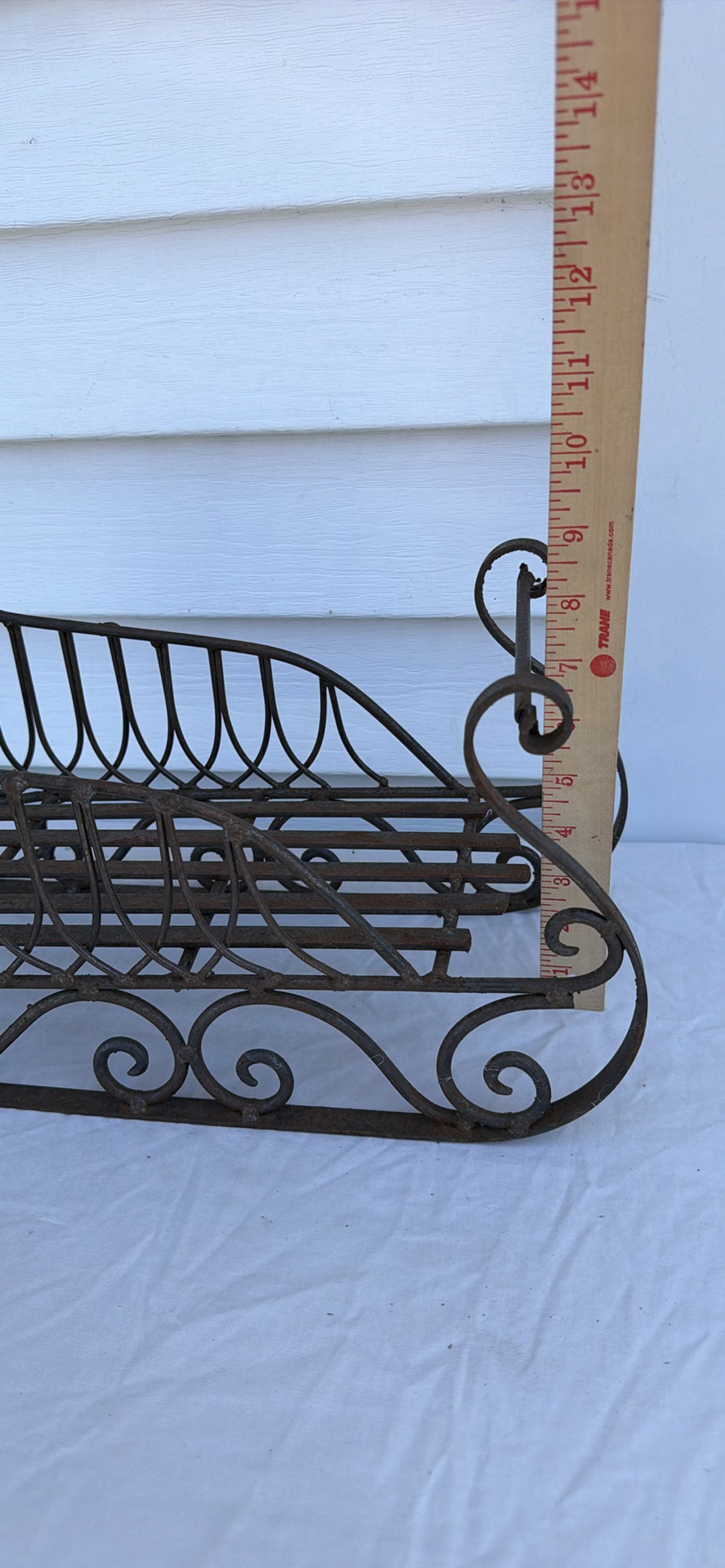Two Metal Sleigh-Shaped Wire Baskets - image 8 of 8
