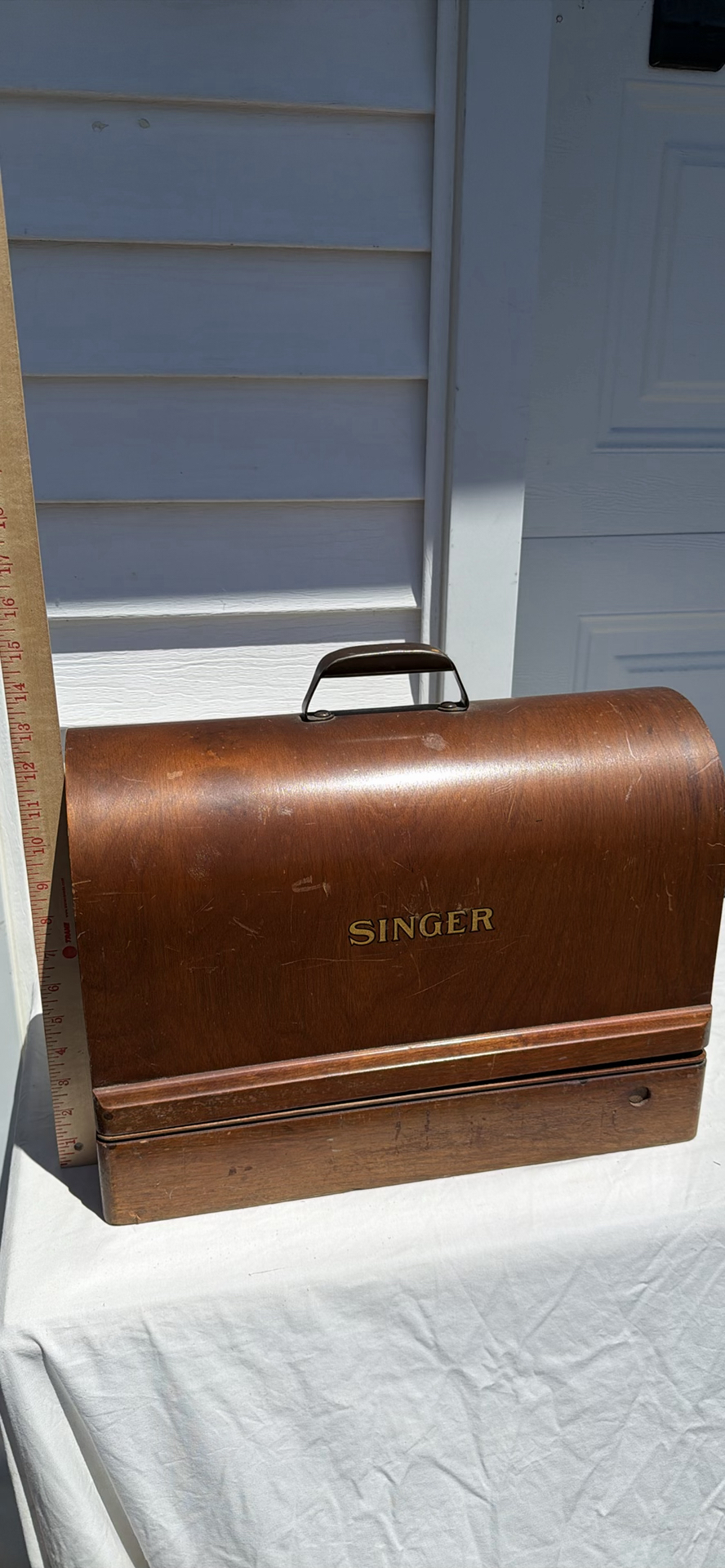 Mid-Century Singer Sewing Machine with Bentwood Case - image 6 of 19