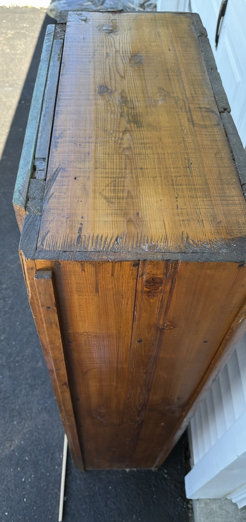 Antique Wooden Screen Door PIE SAFE with Wire Mesh - image 7 of 23