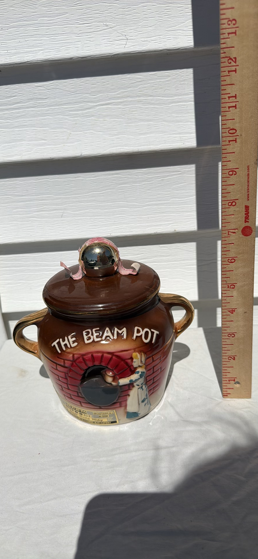Vintage 1980 Jim Beam The Beam Pot Decanter - image 2 of 7