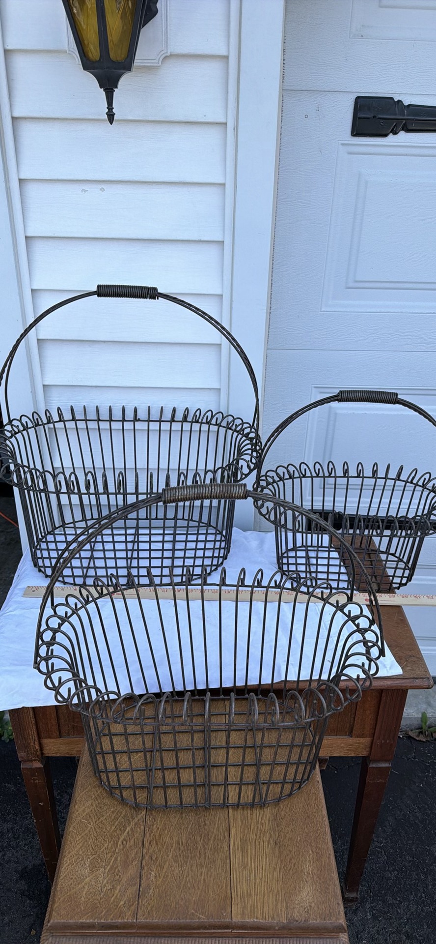 Set of Three Metal Wire Baskets with Handles - image 3 of 3