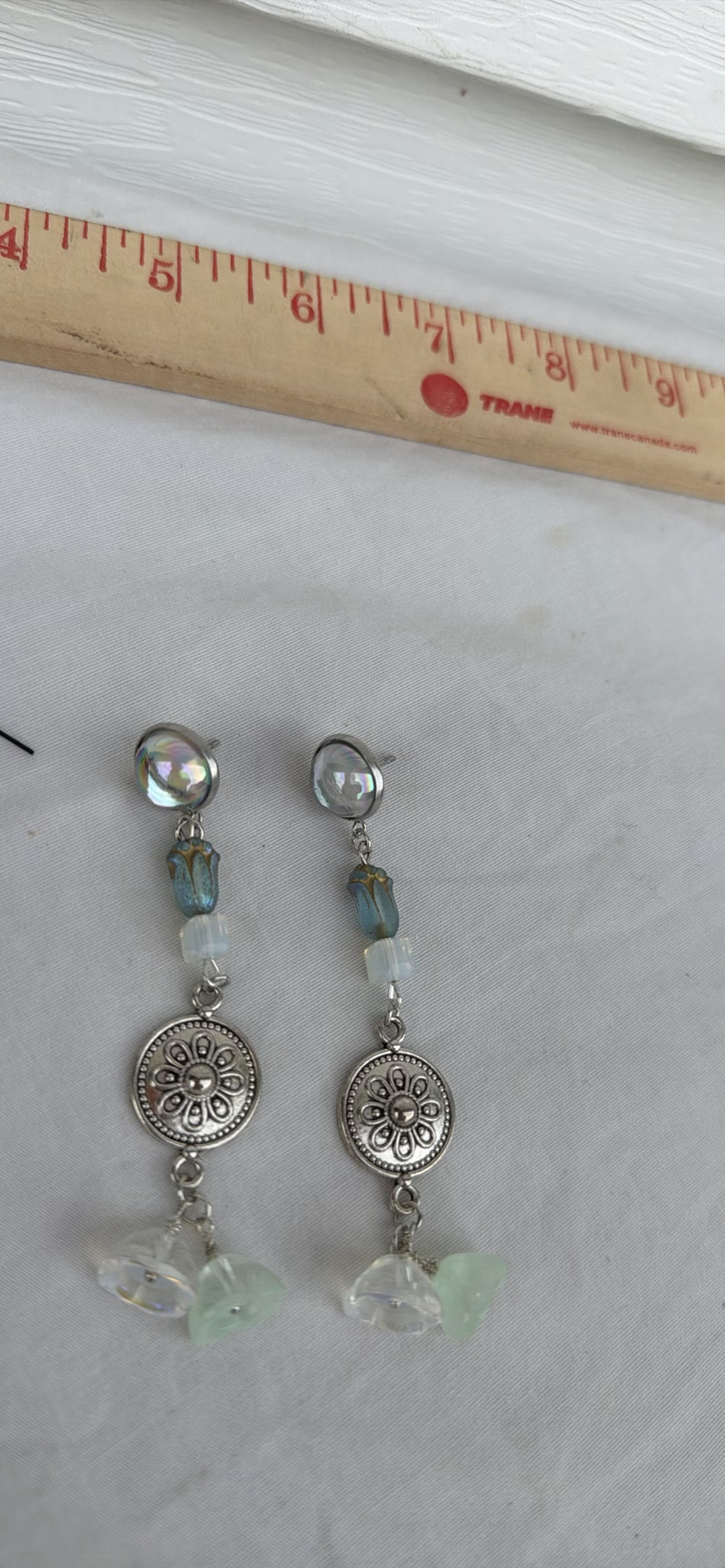 Four Pairs of Handmade Costume Dangle Earrings - image 3 of 5
