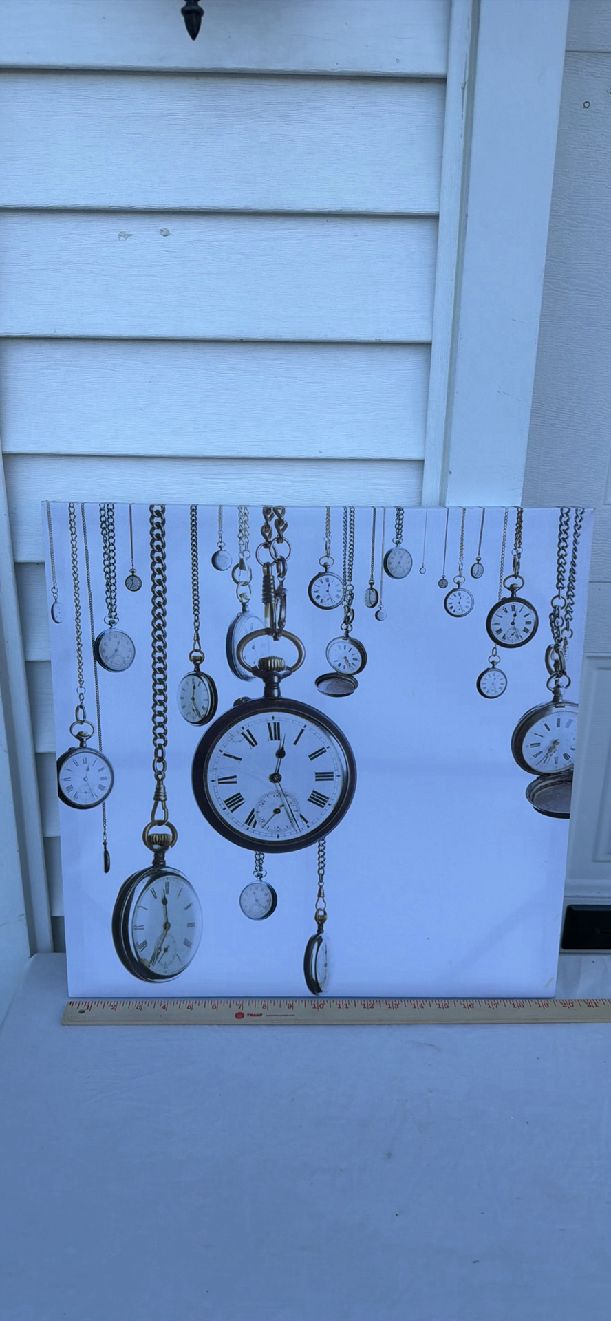 Canvas Wall Art with Hanging Pocket Watches - image 4 of 5